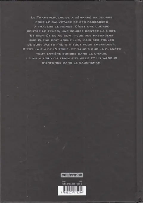Verso de l'album Le Transperceneige Tome 6 Extinctions Acte 2