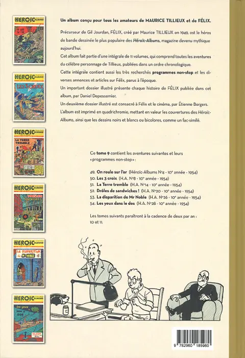 Verso de l'album Félix Intégrale Tome 9