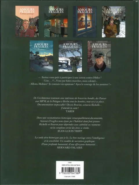Verso de l'album Amours fragiles Tome 7 En finir...