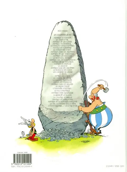 Verso de l'album Astérix Tome 17 Le domaine des dieux