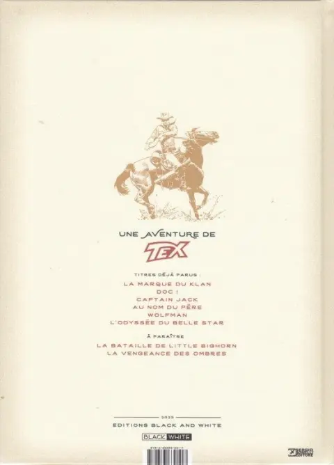 Verso de l'album Tex 6 L'Odyssée du Belle Star