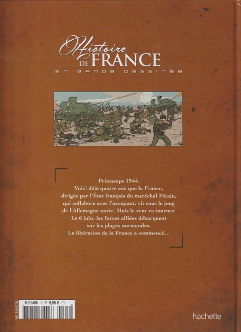 Verso de l'album Histoire de France en bande dessinée Tome 54 Les débarquements et la libération 1944 / 1945