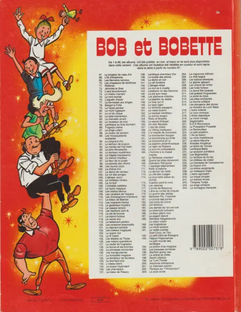 Verso de l'album Bob et Bobette Tome 152 Le baobab trembleur