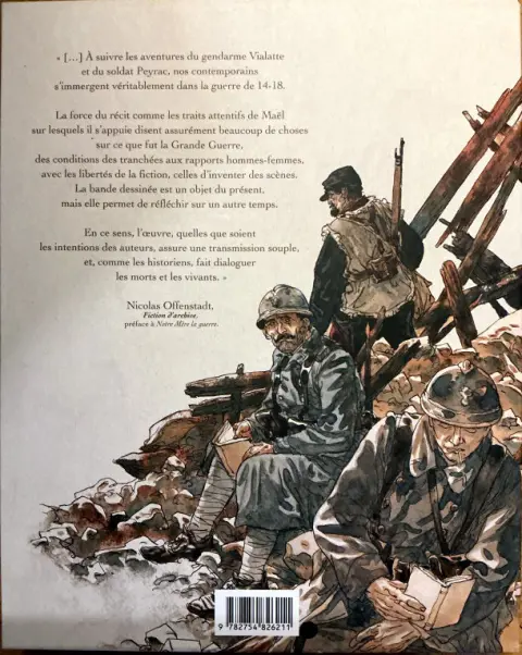 Verso de l'album Notre Mère la Guerre Le récit complet