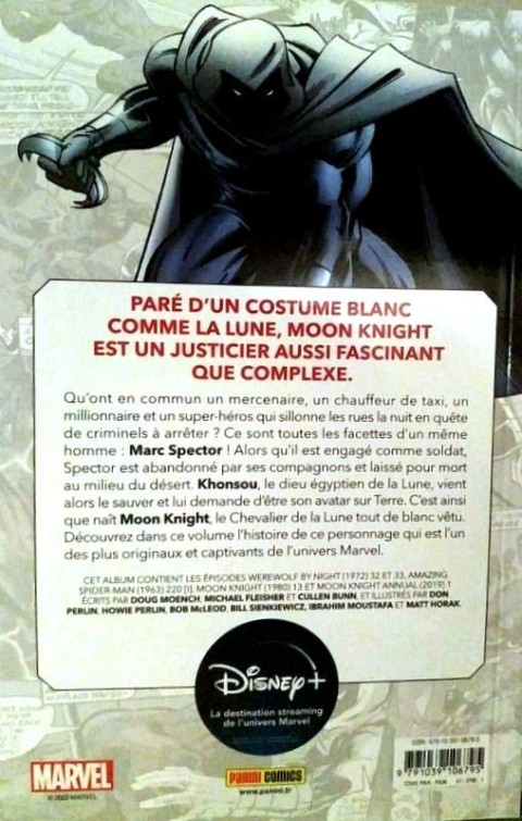 Verso de l'album Moon Knight