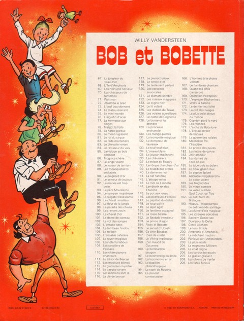 Verso de l'album Bob et Bobette Tome 197 La Sirène du delta