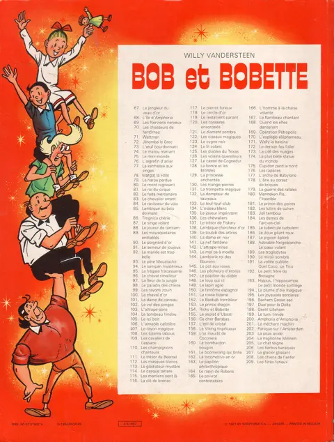 Verso de l'album Bob et Bobette Tome 197 La Sirène du delta