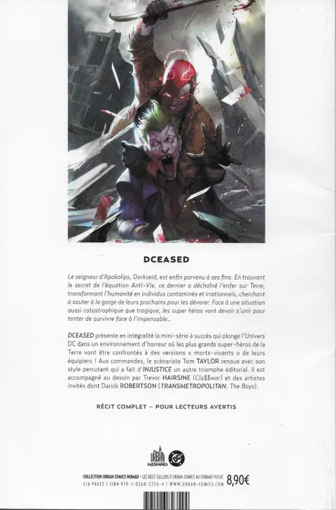 Verso de l'album DCeased Tome 1
