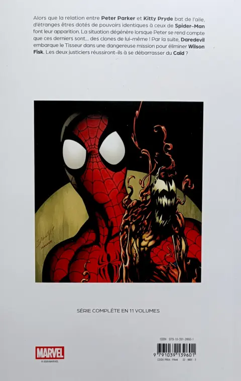 Verso de l'album Ultimate Spider-Man Tome 9 La saga du clone