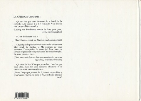 Verso de l'album C'est pas pour dire...