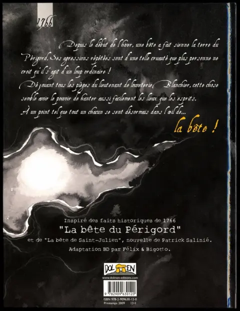 Verso de l'album Dans l'œil de la bête