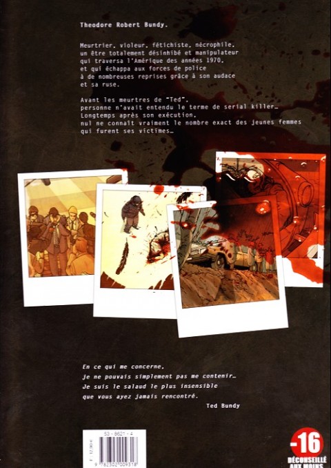 Verso de l'album Dossier tueurs en série Tome 5 Ted Bundy