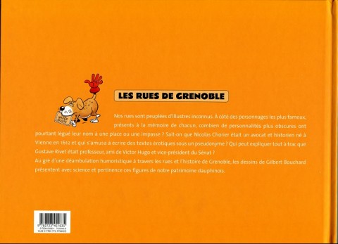Verso de l'album Les rues de Grenoble