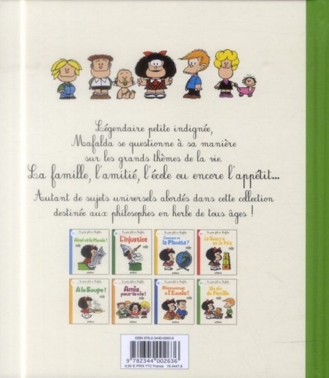 Verso de l'album Mafalda La petite philo de Mafalda Un air de famille