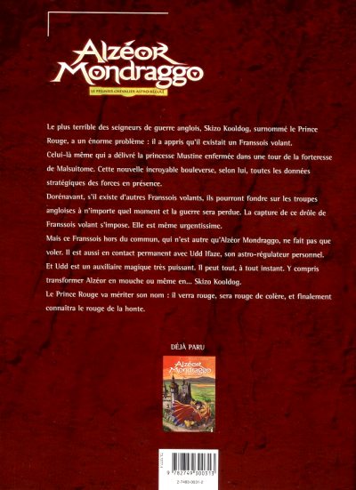 Verso de l'album Alzéor Mondraggo Tome 2 Le prince rouge
