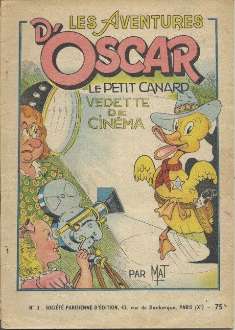 Couverture de l'album Oscar le petit canard Tome 3 Oscar le petit canard vedette de cinéma