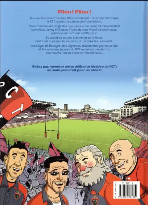 Verso de l'album RCT - La BD Officielle Tome 1 Parce que Toulon !