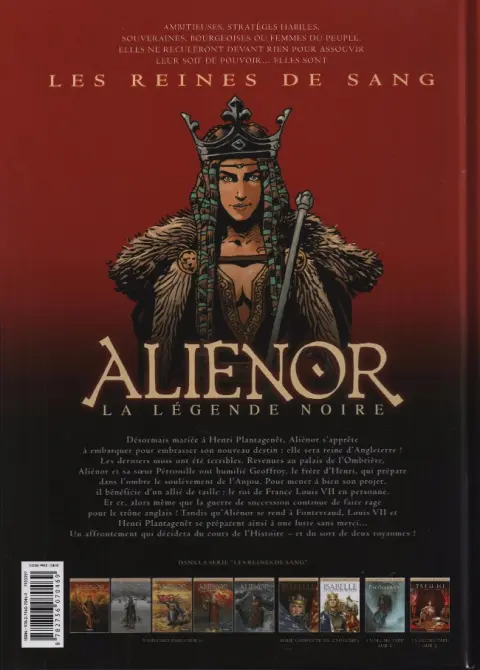 Verso de l'album Les Reines de sang - Aliénor, la Légende noire Volume 5