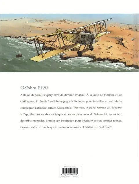 Verso de l'album Saint-Exupéry Tome 1 Le seigneur des sables