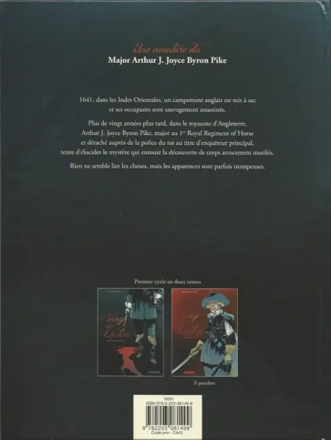 Verso de l'album Le sang des lâches Tome 1 La vengeance de Yama