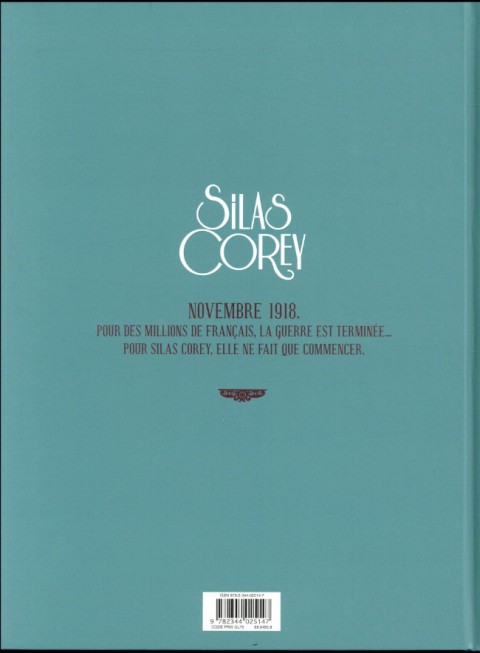 Verso de l'album Silas Corey Cycle 2 Le Testament Zarkoff