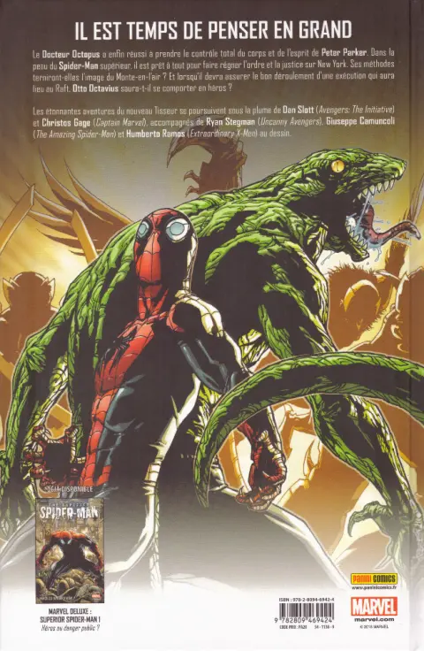 Verso de l'album The Superior Spider-Man Un mal nécessaire