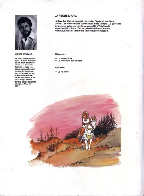 Verso de l'album Aria Tome 1 La fugue d'Aria