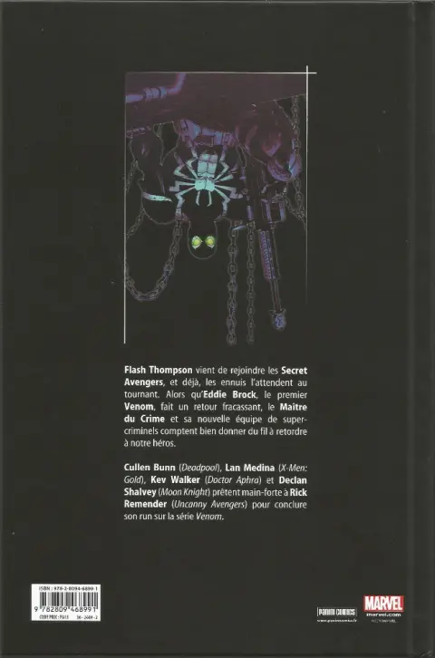 Verso de l'album Venom Tome 4 Une bande de sauvages