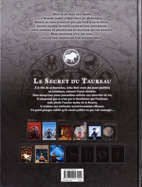 Verso de l'album Zodiaque Tome 2 Le Secret du Taureau