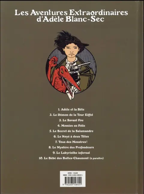 Verso de l'album Les Aventures Extraordinaires d'Adèle Blanc-Sec Tome 2 Le Démon de la Tour Eiffel