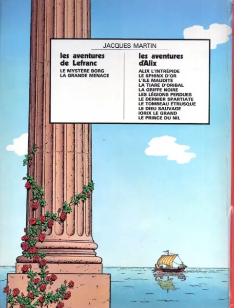 Verso de l'album Alix Tome 3 L'île maudite