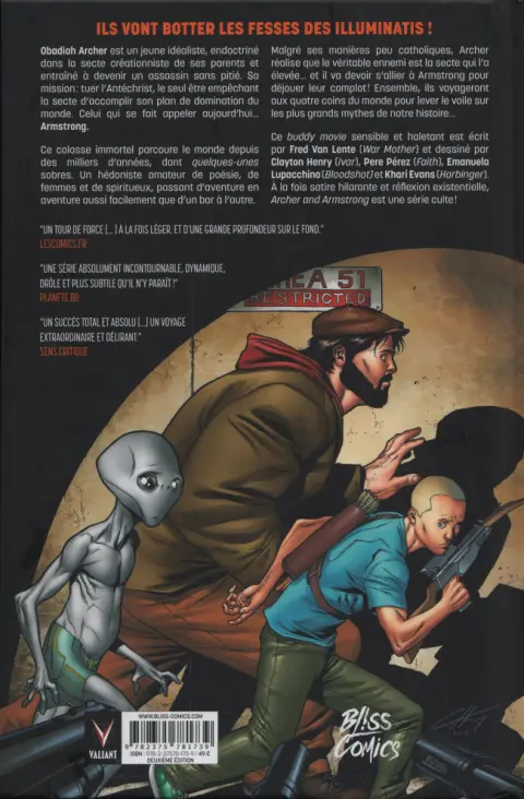 Verso de l'album Archer & Armstrong