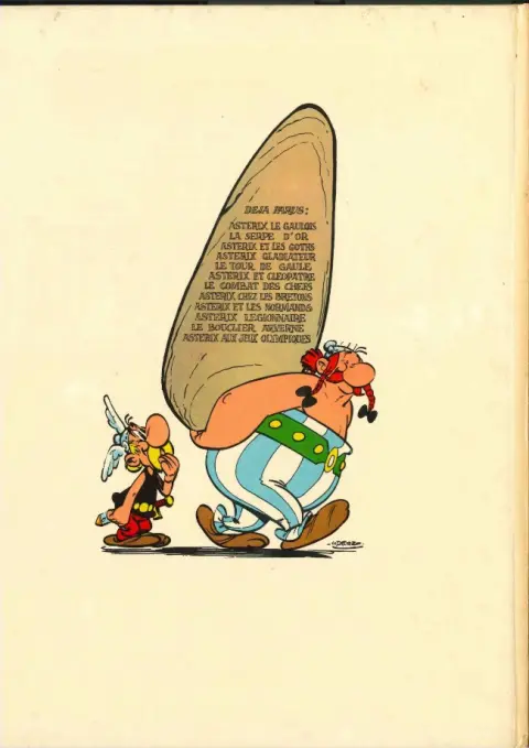 Verso de l'album Astérix Tome 3 Astérix et les Goths