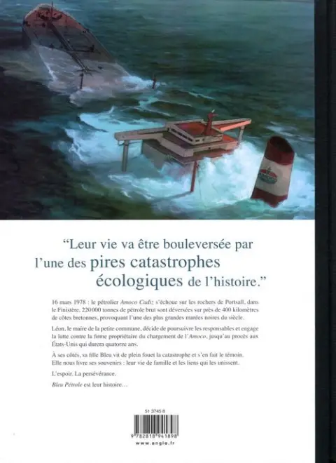 Verso de l'album Bleu pétrole