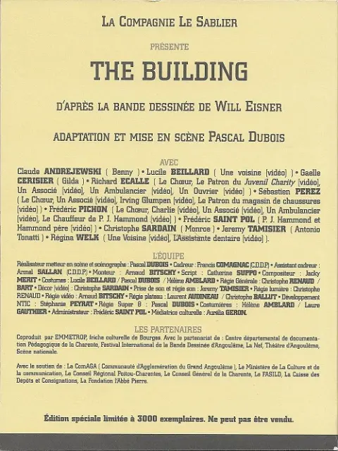 Verso de l'album Le Building