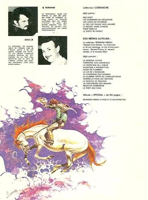Verso de l'album Comanche Tome 5 Le désert sans lumière