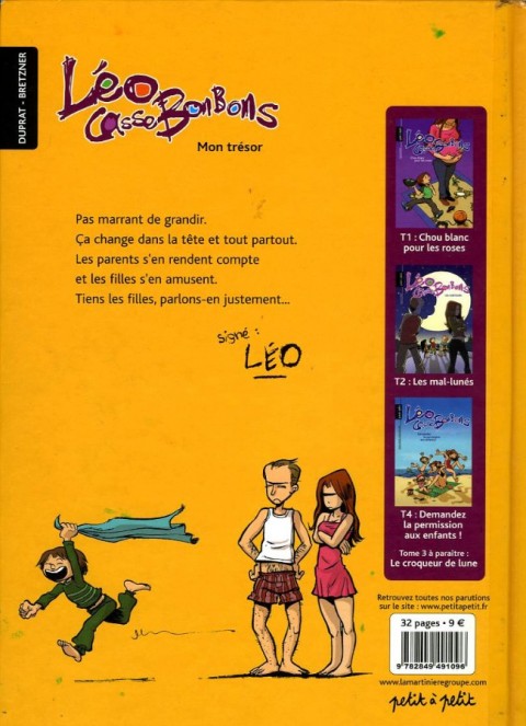Verso de l'album Léo Cassebonbons Tome 5 Mon trésor