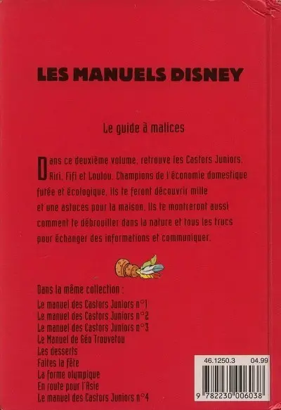 Verso de l'album Manuel des Castors Juniors 2ème série Tome 2 Le guide à malice