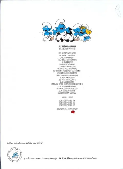 Verso de l'album Schtroumpferies Tome 1