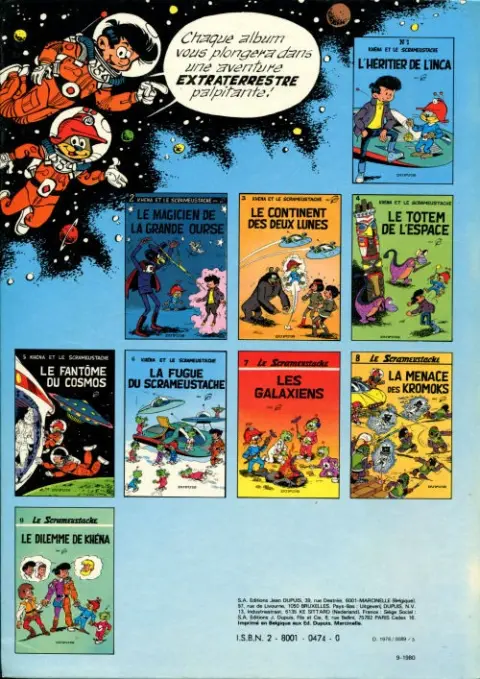 Verso de l'album Le Scrameustache Tome 3 Le continent des deux lunes