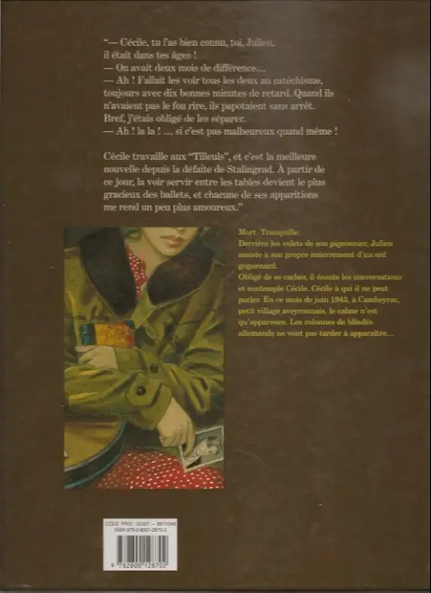 Verso de l'album Le Sursis Première partie