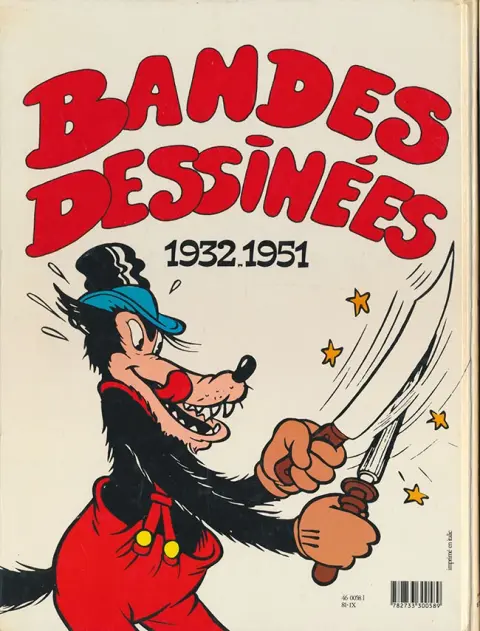 Verso de l'album Bandes dessinées 1932-1951