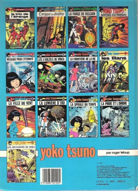 Verso de l'album Yoko Tsuno Tome 8 Les titans