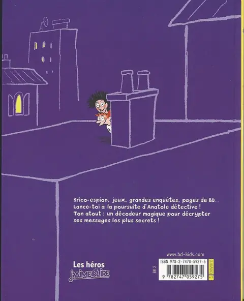 Verso de l'album Anatole Latuile Mène l'enquête avec Anatole Latuile