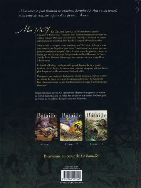 Verso de l'album La Bataille Tome 3/3