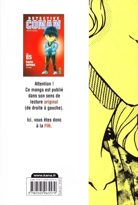 Verso de l'album Détective Conan Tome 85