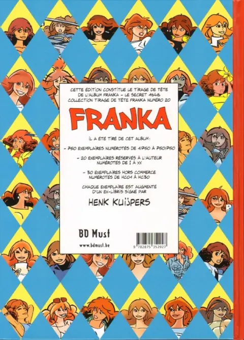 Verso de l'album Franka BD Must Tome 23 Le secret 1948