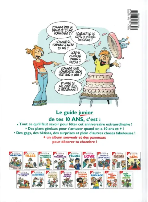 Verso de l'album Les guides junior Tome 16 Le guide junior de tes 10 ans