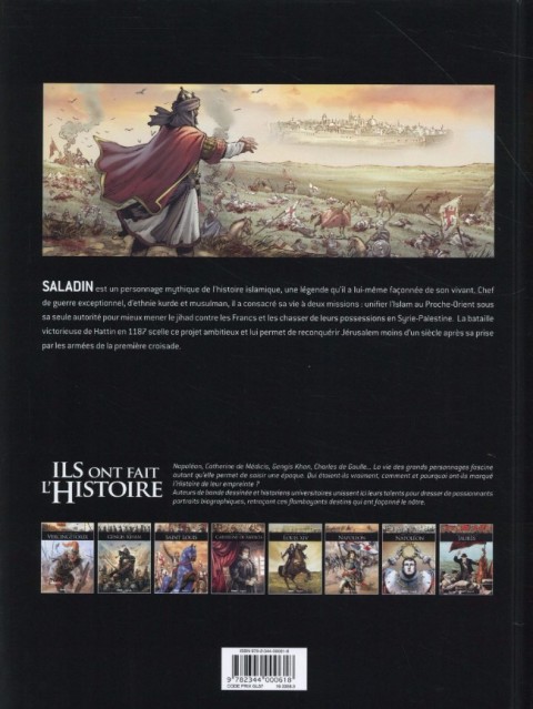 Verso de l'album Ils ont fait l'Histoire Tome 12 Saladin
