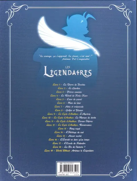 Verso de l'album Les Légendaires Tome 19 World Without : Artémus le Légendaire